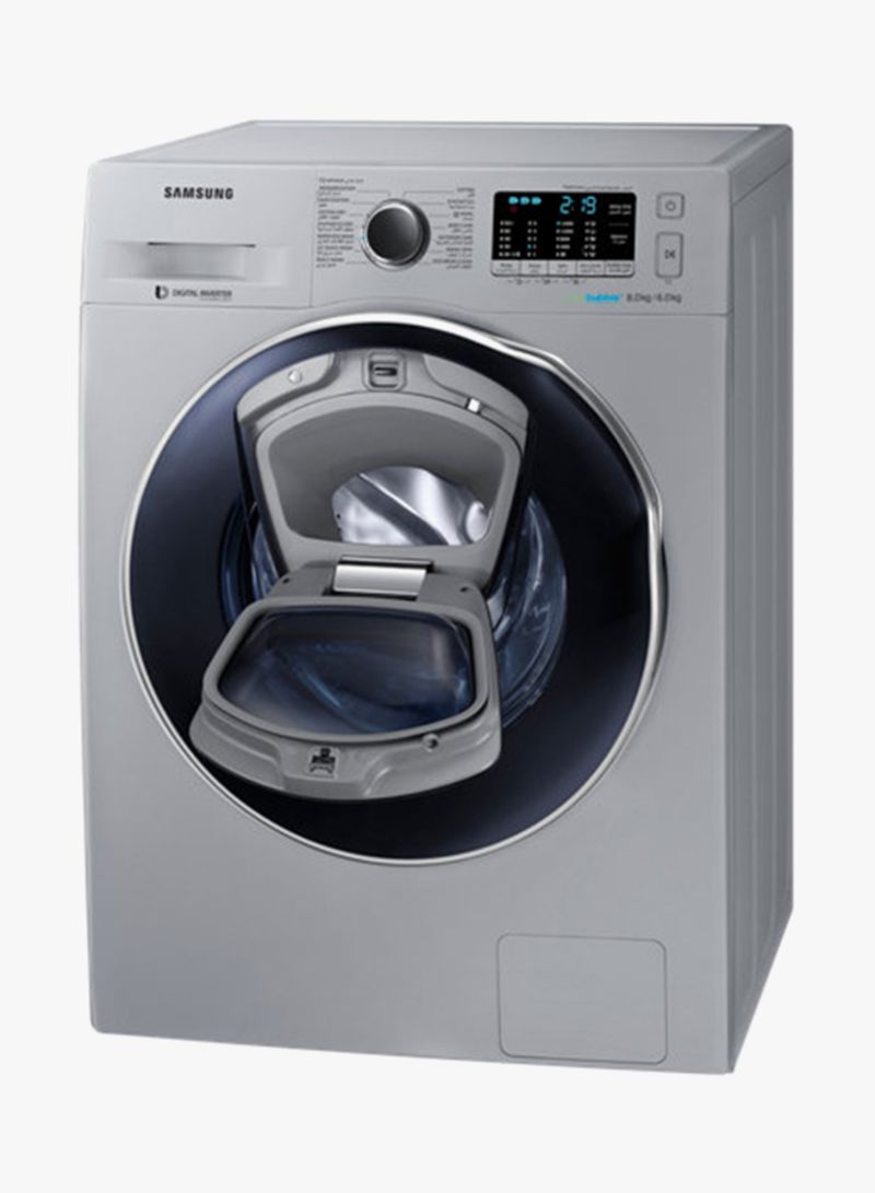 Front Loading Washing Machine 8 Kg WD80K5410OS Silver/Crystal Blue